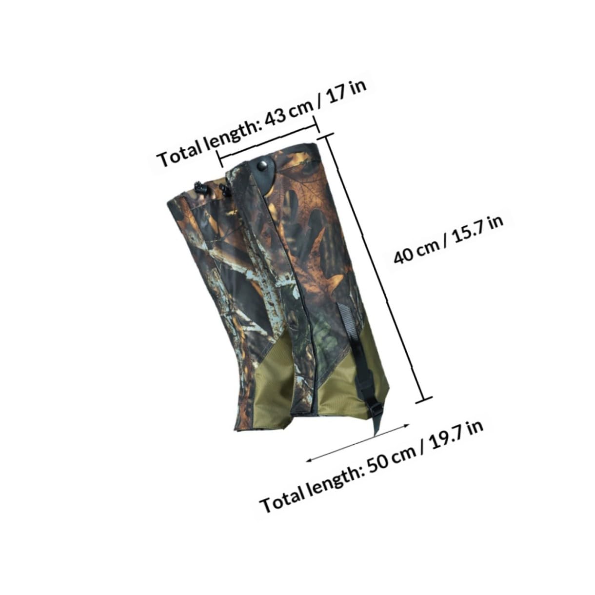 Outdoor Gamaschen aus Strapazierfähigem Material Atmungsaktive Stiefelgamaschen für Trekking und Schneewandern 1 Paar Bein Ärmel mit Verstellbarem Design