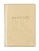 Eccolo Travel Passport Faux Leather Cover Case with Storage Pocket (Gold Shimmer)