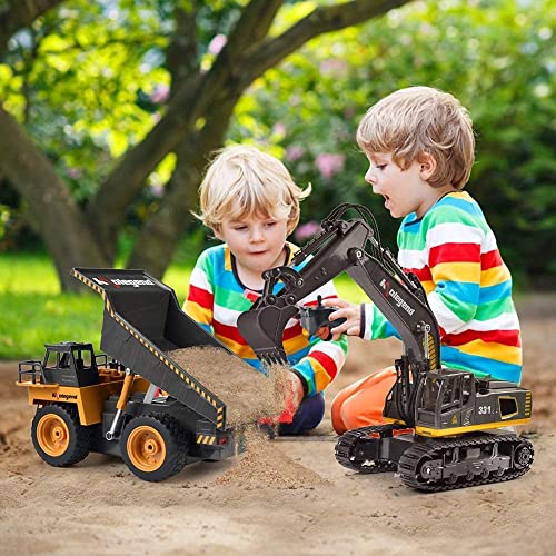 Image of kolegend Remote Control Dump Truck RC Truck Construction Vehicle Truck Toys with Rechargeable Battery for Toddlers Kids Boys and Girls