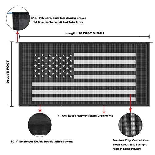 Image of RV Awning Mesh Sun Shade Screen for Motorhome Camper Trailer Sunshade