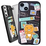 KAKAO FRIENDS Compatible with iPhone 14 Magnetic Door Bumper Wallet Case, Card Holder, Dual Layer Pr