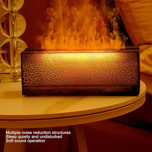 Difusor aromático eléctrico con efecto llama y luz ambiente miniatura 4
