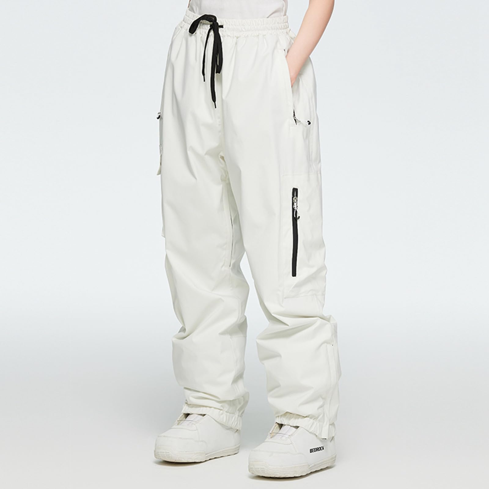Sunnyuk Pantaloni da Neve Uomo Tuta da Neve Snowboard Pantaloni Impermeabile Invernale Pantalone Taglie Forti Curvy Salopette Termici Sci Elasticizzati Montagna