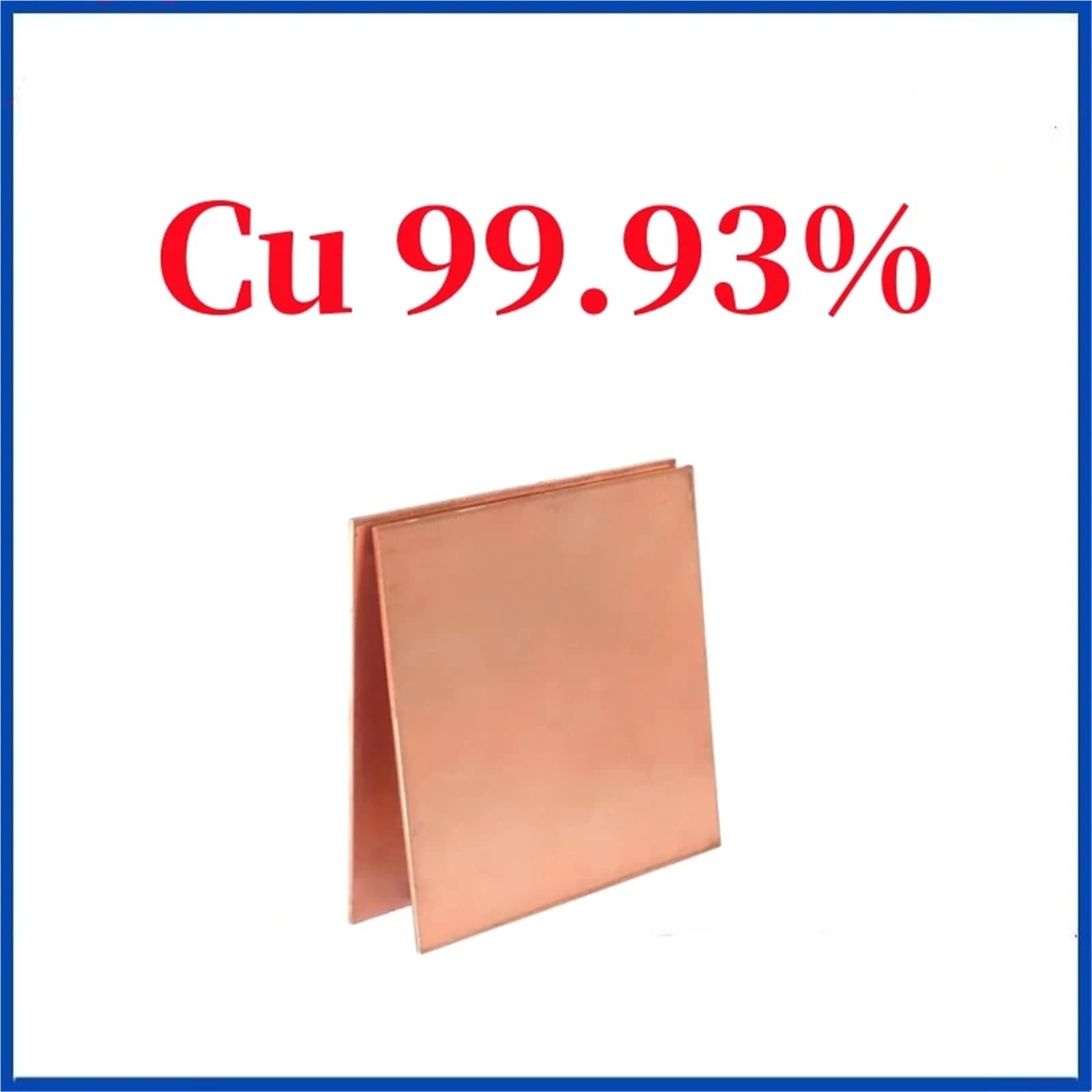 Blacha z czerwonej miedzi, Płyta z czystej miedzi 0,5-6 mm w wielu rozmiarach, opakowanie 49 sztuk do badań naukowych(5x100x150mm)