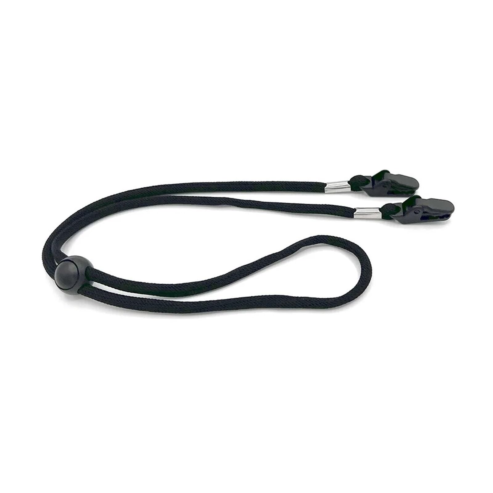 Lyhydma Black Drawstring Cord 1Pc Hat Retainer Chin Cord Boating Riding Windproof Strap Clips For Wind Diy Apparel Sewing Supplies(Black)