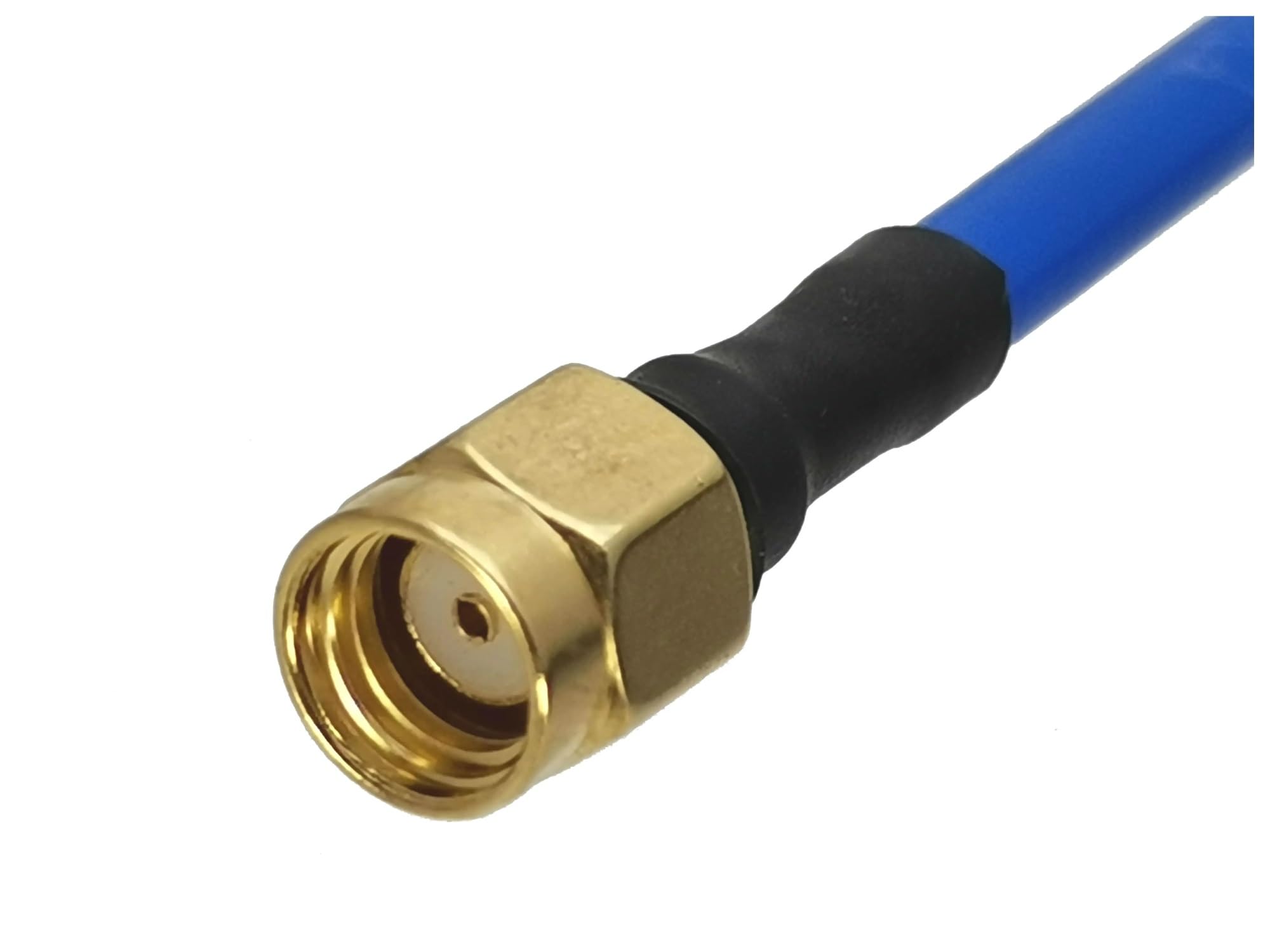 LIHUA - Cavo coassiale semirigido flessibile blu da 0,141" RG402, connettore R*/F RP-SMA maschio a connettore maschio, 1 pezzo, 4 pollici ~ 20 m (12 pollici)