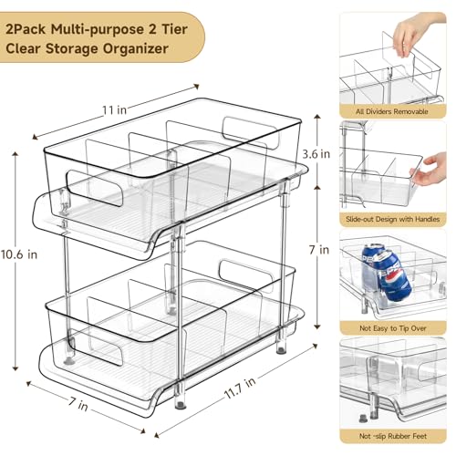 HIHEGD-2-Tier-Bathroom-Organizer-with-Dividers-Clear-Under-Sink-and-Pull-Out-Cabinet-Organizer-for-Kitchen-and-Pantry-Storage