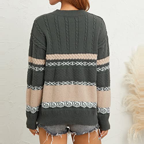 Women Argyle Plaid Sweater Pullover Long Sleeve Preppy England Style Y2K E-Girl Autumn Winter Sweater Top3