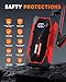 Jump Starter, 5000A Battery Jumper Starter Portable, Car Battery Jump Starter, Power Booster Pack 12V Lithium Jump Box with Jumper Cable and LED Lights (All Gas / 12L Diesel Engines)