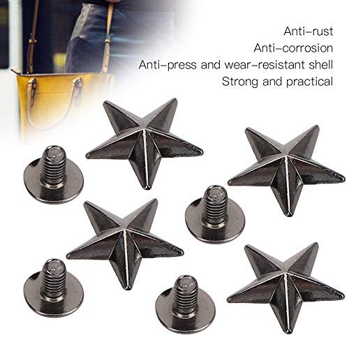 50 Set 14mm Silver Star Shape Rivets, Metal Star Studs and Spikes for Leather Craft DIY Garment Rivets Studs for Shoes Bags - Image 3