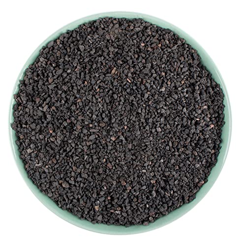 3lb Black Lava Rock for Plant 1/8-1/4 inch Horticultural Volcanic Rock Soil for Decorative Landscaping Bonsai Cacti Succulents Plants Top Dressing for Release Excess Water
