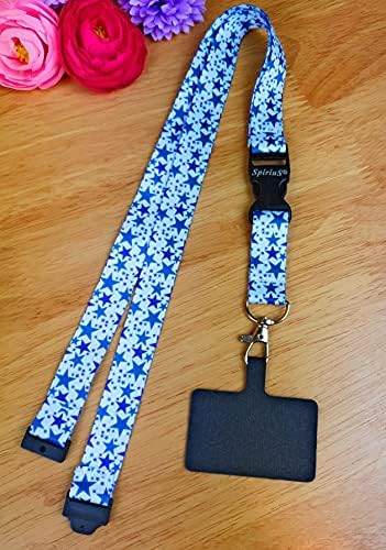 SpiriuS Universal Phone Lanyard Neck Strap with Detachable Patch sticker Compatible with all Smartphones for iPhone Google Pixel LG HTC Huawei