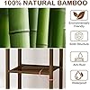 Amazon.com: darsun Bamboo Clothing Rack with Shelves, Multifunctional ...