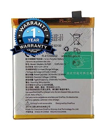 Image of THE BATTERY STORE Original BLP685 Battery for OnePlus 7, 6T GM1900 GM1901 GM1903 GM1905 Battery with 1 Year Warranty**** (PP136)