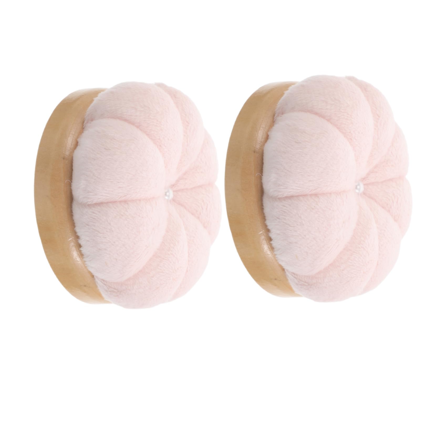 AUTSUPPL 2pcs Pin Pack Funny Pin Cushion Wooden Sewing Needles Cushion Pincushions for Sewing Pumpkin Shape Cushion Pin Organizers Cute Pin Cushion Cushions for Pins Pin Flannel Pink