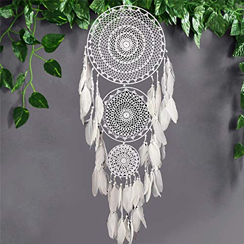 Atrapasueños Gran Dormitorio del círculo del Metal Anillo Decorativo de la Sala de Estar colgados de la Pared Dreamcatcher Bricolaje Home Decor Pluma de colectores Ideales