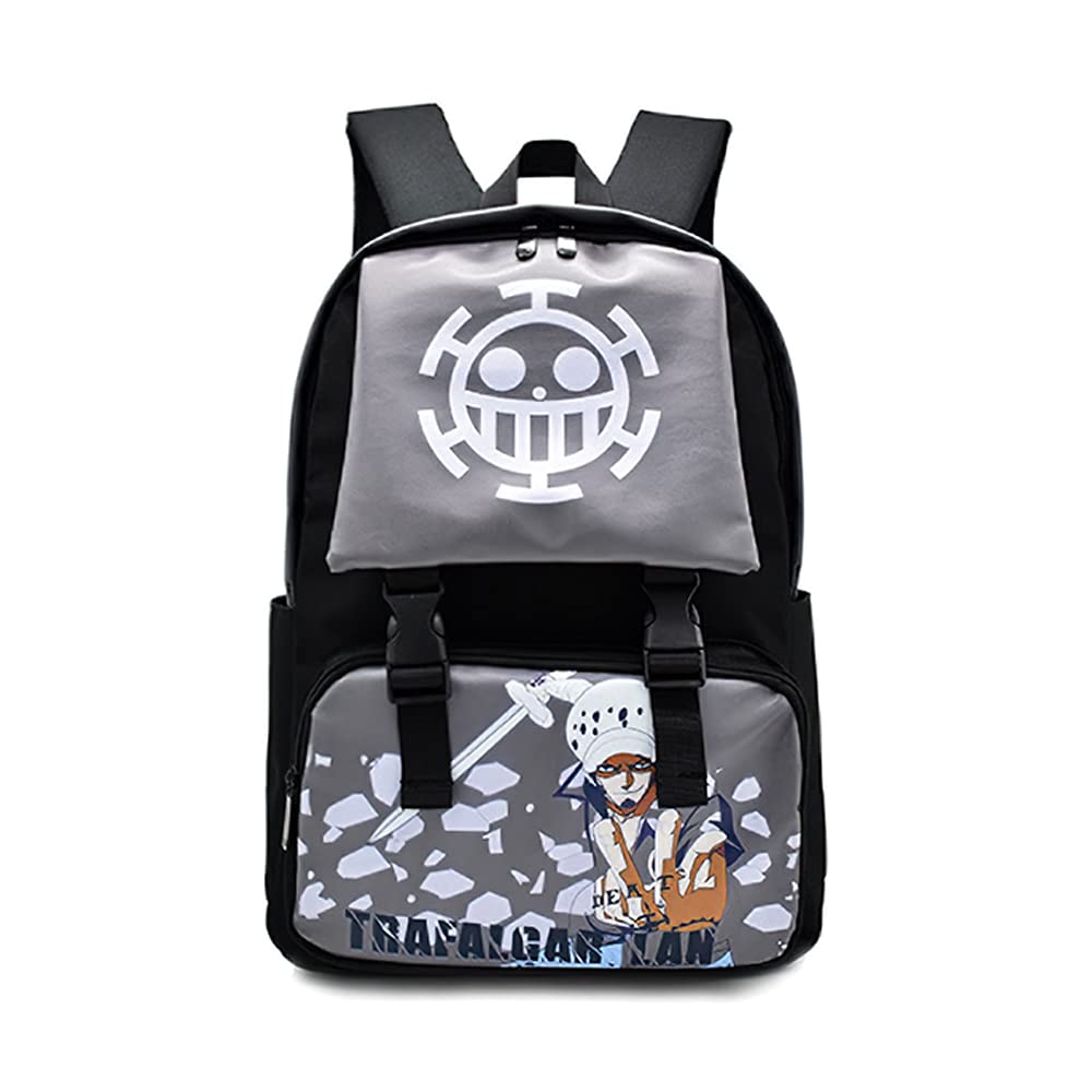 Generic Mmooo ONE PIECE Luffy School Bag Laptop Bag Backpack (Trafalgar Law), 12.2x5.1x16.9