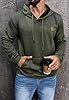 AIYINO Men's Hoodies Pullover Hooded Sweatshirts Long Sleeve Waffle Drawstring Casual Hoody with Kanga Pocket XXL Army Green #4