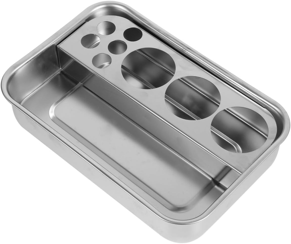 Square Stainless Steel Dressing Change Tray for Dentists and Clinics