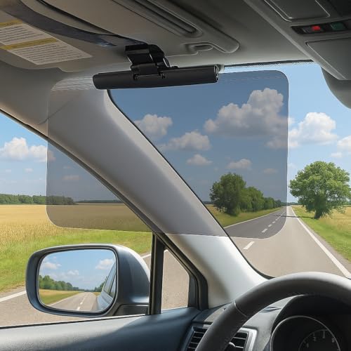 ZIMISI Sun Visor for Car, 180&deg; Adjustable Anti-Glare Polarized Car Visor Extender Sun Blocker, Safe...