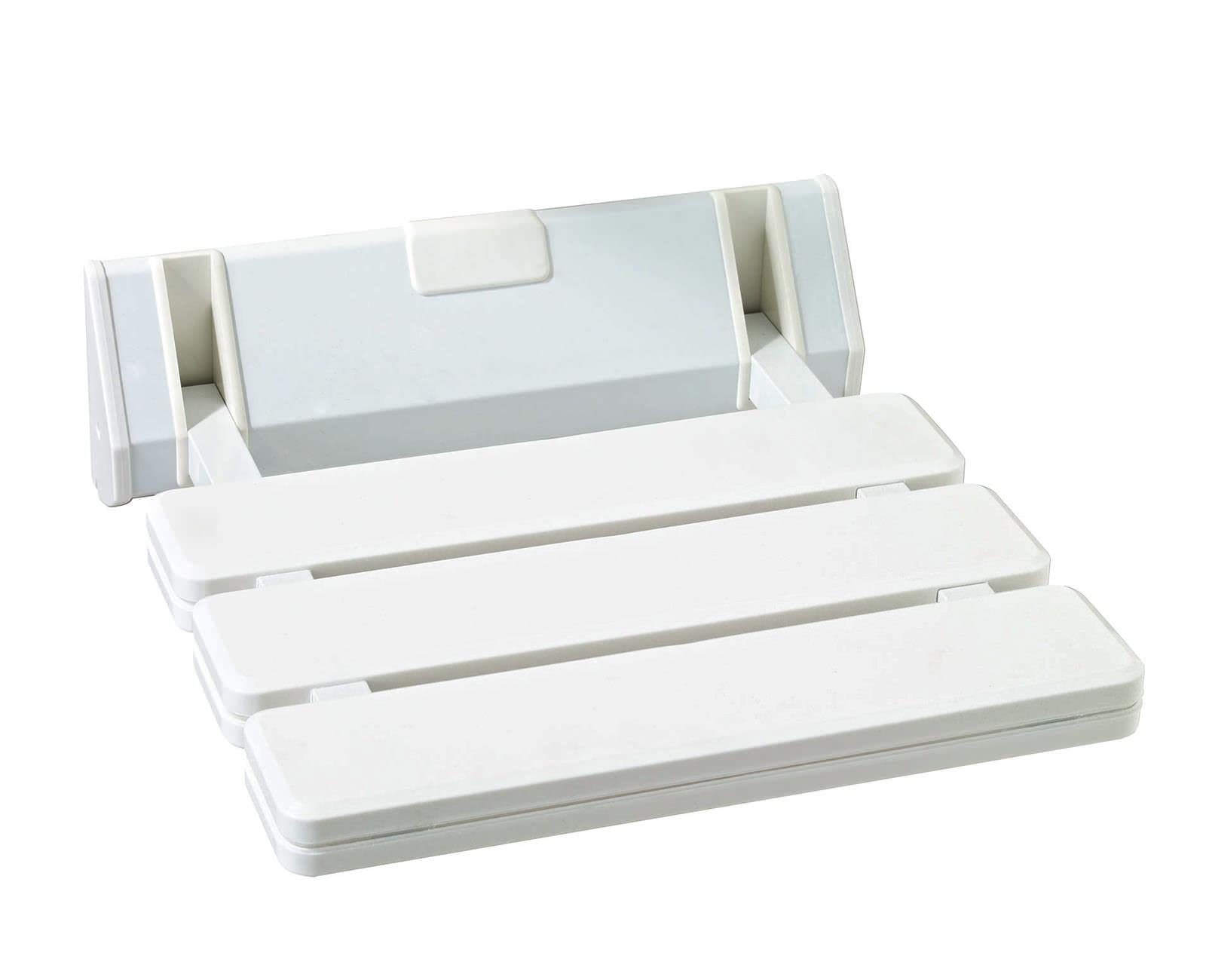 iBathUK Wall Mounted Shower Seat for Elderly Aid Bath Spa Bathing Wall Hung Mounted White - Image 3
