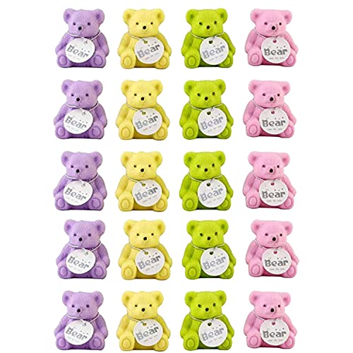 Image of Stationery Express Teddy Bear Kids Erasers with Sharpener Backpack Style Eraser Sharpner for Return Gift for Kids in Bulk Pack of 10 (50)