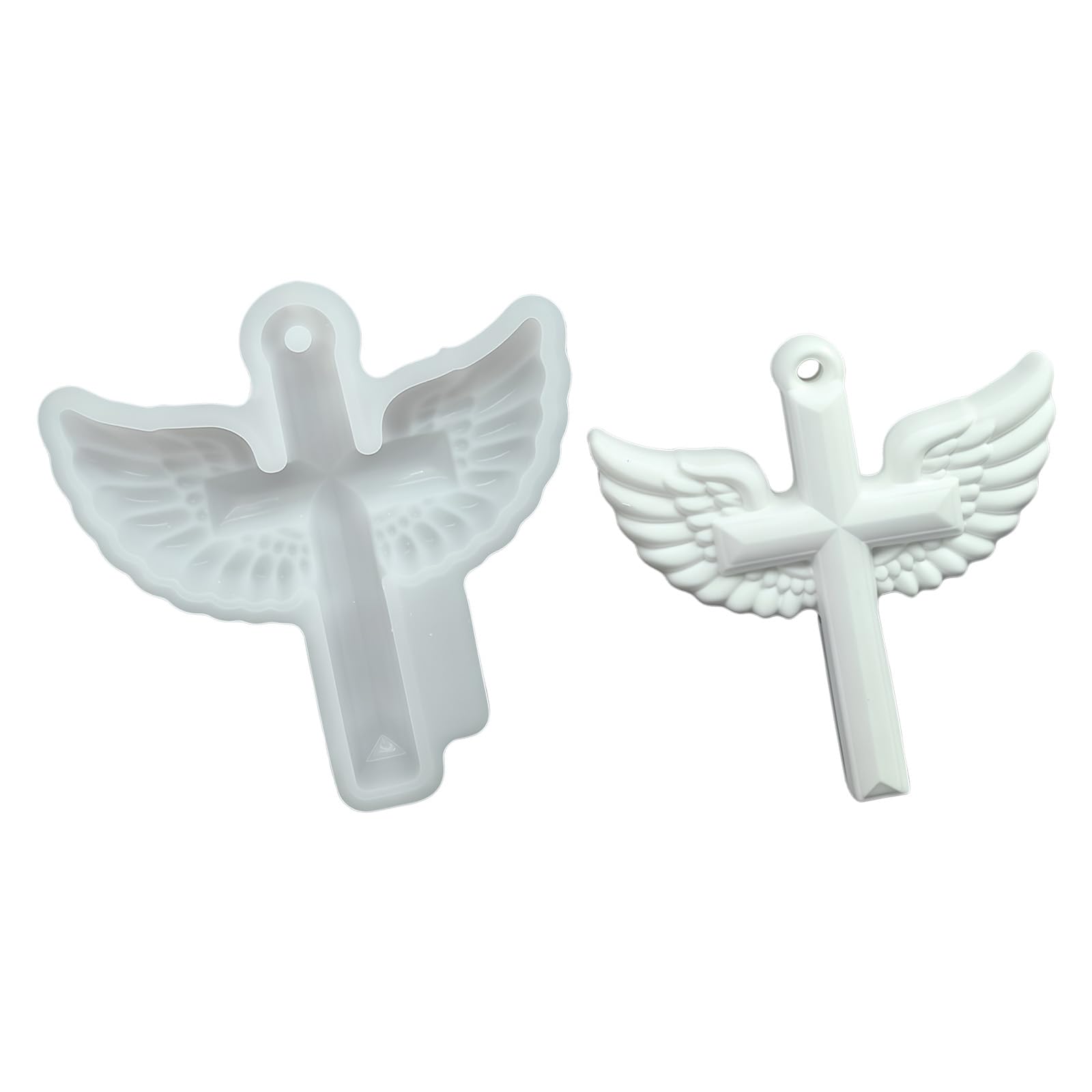 Nucelit Jewelry Casting Mold, Silicone Pendant Resin Mold Crosses Epoxy Resin Casting for Earring Necklace Keychain Making Pendant