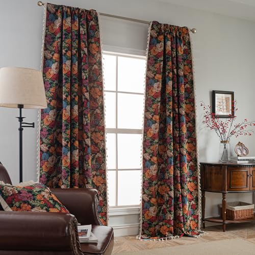 Rideaux isolants thermiques jacquard vctops noirs à passe-tringle