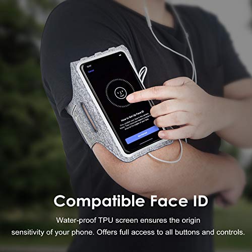 JETech Cell Phone Armband Case for Apple iPhone SE(2020)/11/11 Pro/XR/XS/X/8 Plus/7 Plus/8/7/6s/6, Samsung Galaxy S10/S9/S9+, Adjustable Band, w/Key Holder and Card Slot, for Running, Walking, Hiking