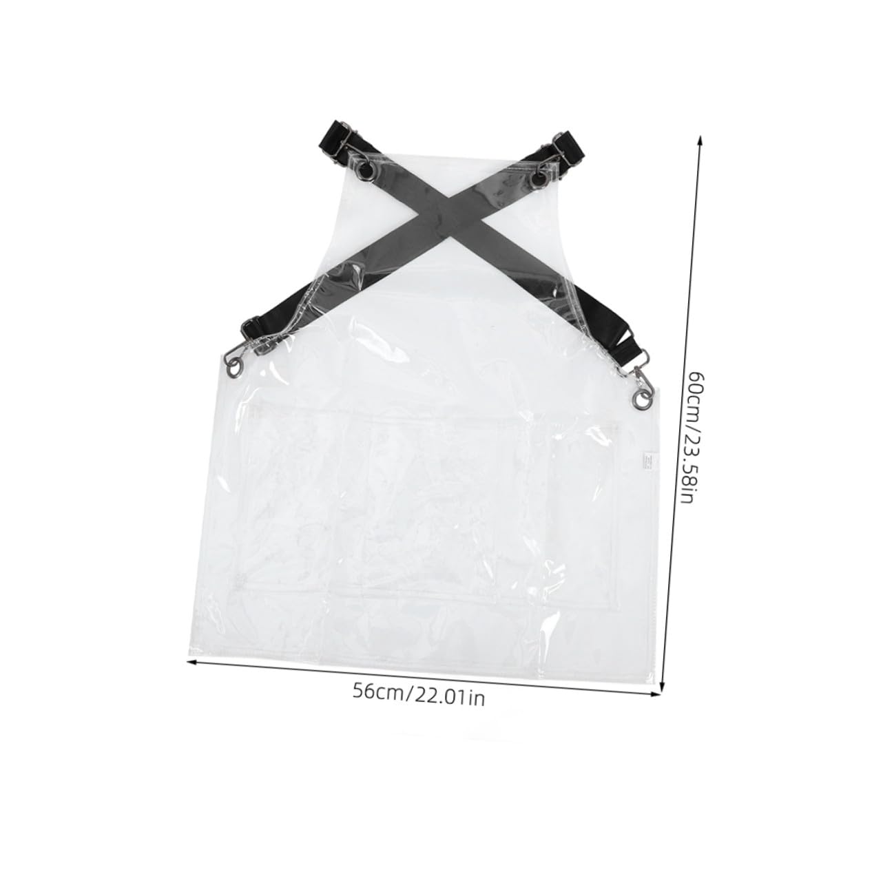 Mikikit Grembiule Trasparente per Parrucchieri da Salone con Tasche Design Ampio in Tpu e Cinturino Collo Regolabile per Uso Domestico e Professionale