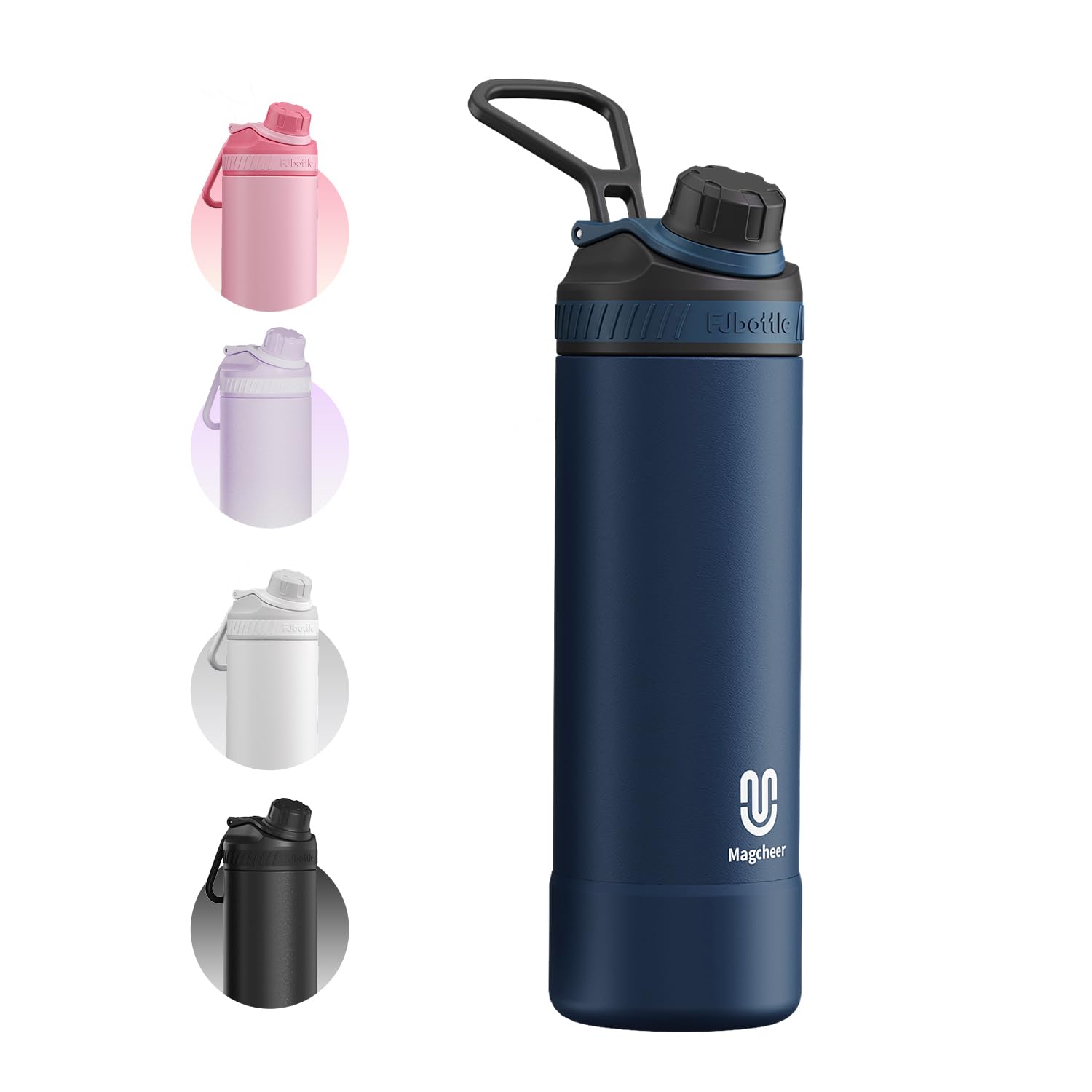 Magcheer 24oz Insulated Water Bottle| Double-Wall Vacuum Stainless Steel, Wide Mouth Design, Leak-Proof Reusable Bottle for Gym, Sports & Daily