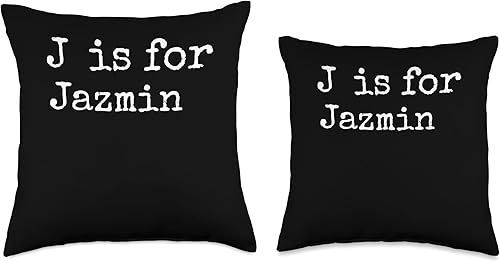 Miniatura 3 de Personalized J is for Jazmin Name Student Kindergarten Girl Throw Pillow, 16x16, Multicolor