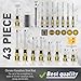 Magnetic Screwdrivers Set with Case, Amartisan 43-piece Includs Slotted, Phillips, Hex, Pozidriv,Torx and Precision Screwdriver Set, Magnetizer Demagnetizer Tools, Tools for Men