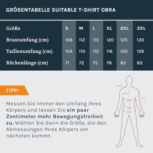 Herren T-Shirt Suitable Obra mit Rundhalsausschnitt in Weiß