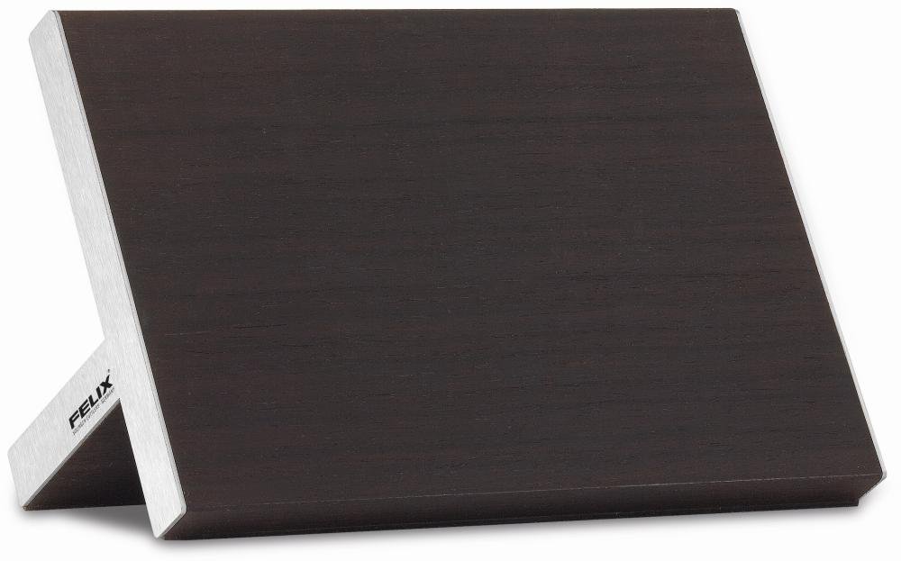 Felix SOLINGEN 909100 Magnet-Messerblock – antibakteriell 21 x 30 cm Edelstahl Furniert Eiche Massiv