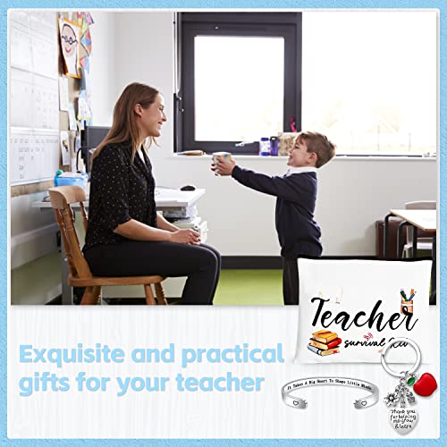 Uarehiby 251 18 Pcs Teacher Appreciation Gifts In Bulk,6 Styles Makeup Bags For Women,Teacher'S Day Keychain,Thank You Teacher Christmas Gifts thumb #5