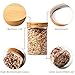 EZOWare Set of 4 Airtight Glass Jars, 46 Fl oz Large Storage Clear Canister Container Set with Bamboo Lid for for Storing Candy, Cookie, Rice, Sugar, Flour, Spices, Nuts, Coffee, Pasta
