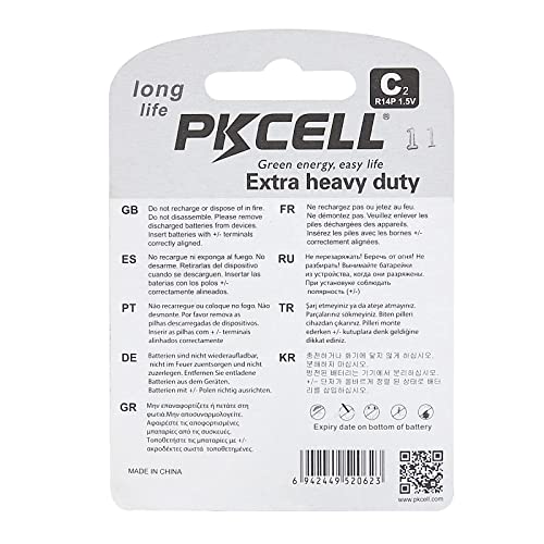 C Size Batteries Heavy Duty Batteries 1.5V R14P Um-2 Batteries 6 Pack #TOP3