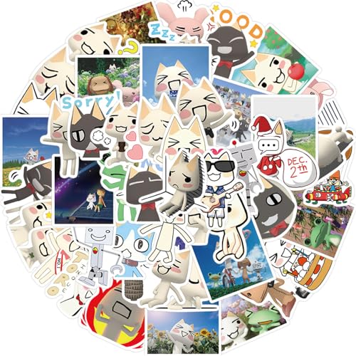 50pcs Cute Cartoon Inoue Toro Stickers for Kids Teens, Game Sticker Vinyl Waterproof Stickers for Skateboard Laptop Luggage Fridge DIY Decal
