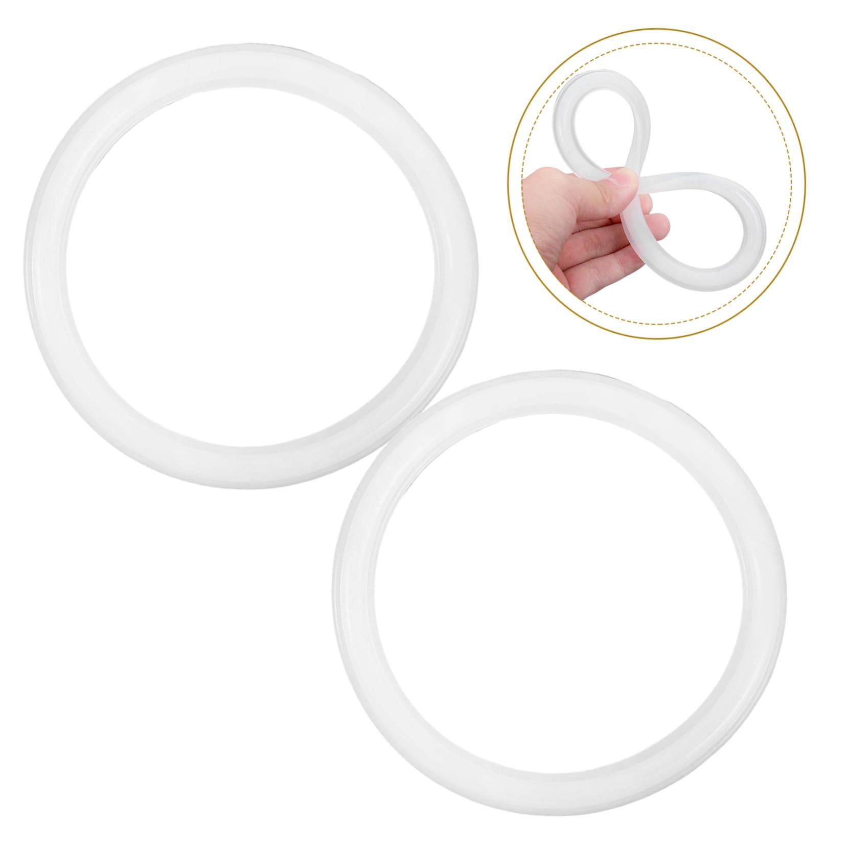 2 Pièces Anneau Silicone pour Machine à Glace - Accessoire pour sorbetière Joint Scellés Remplacement de Rechange d'Étanchéité