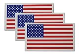 Small American Flag Patriotic Military Magnets Set Mini Rectangles in Classic Red, White, & Blue US