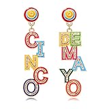 Mexican Cinco De Mayo Earrings for Women Fiesta Statement Sombrero Cactus Earrings Alloy Mexican Festive Holiday Jewelry Gifts (Cinco De Mayo)