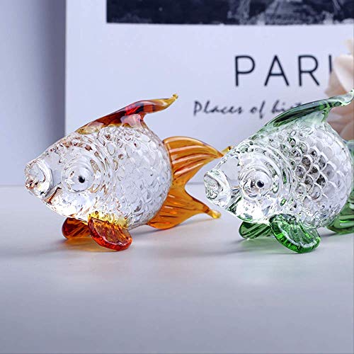 Statue de poisson rouge en cristal Koliyn - Figurine miniature en verre pour la maison - 2
