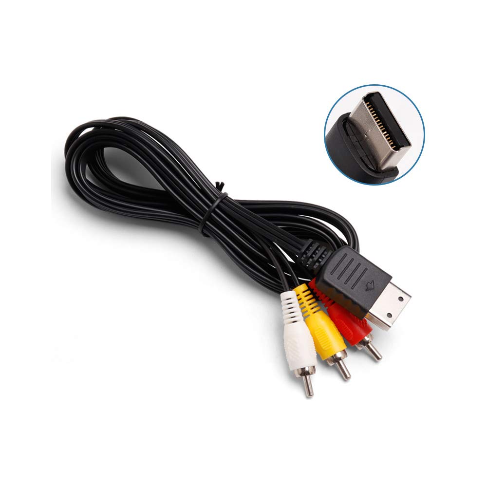 CHILDMORY 5.9ft cable de 1.8m 3RCA Audio Video AV para Dreamcast DC consola