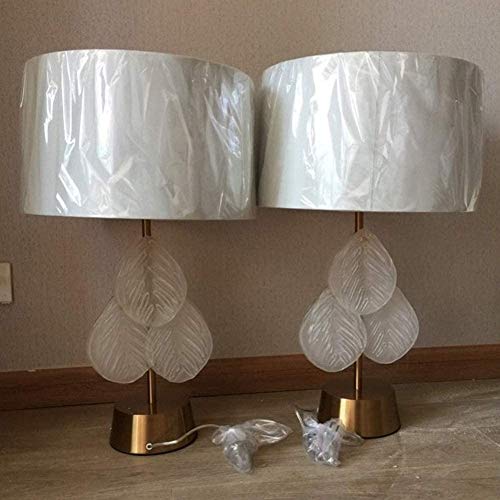 Lampe de table en cristal dore bronze fer forge moderne