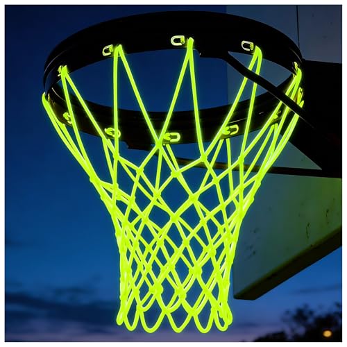 Nightlight Basketball Net Luminous Outdoor Portable Sun Powered Sport Nylon for Pool Beach Backyard Anti Whip