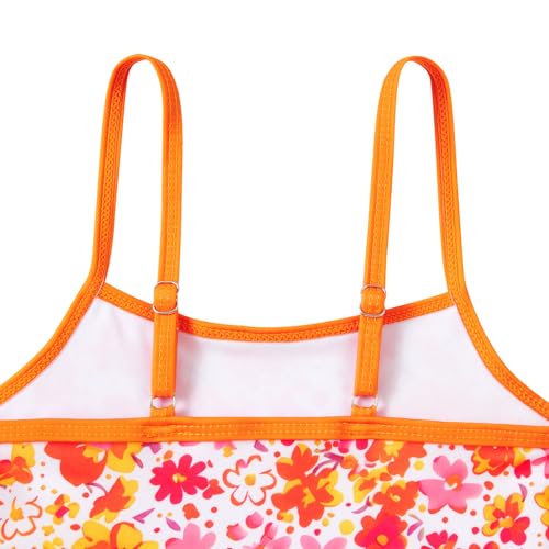 Image of Funnycokid Girls Swimsuit 3 Pieces Long Sleeve Rash Guard Set Tankini Bathing Suits Summer Kids Swimwear 3-10 Years
