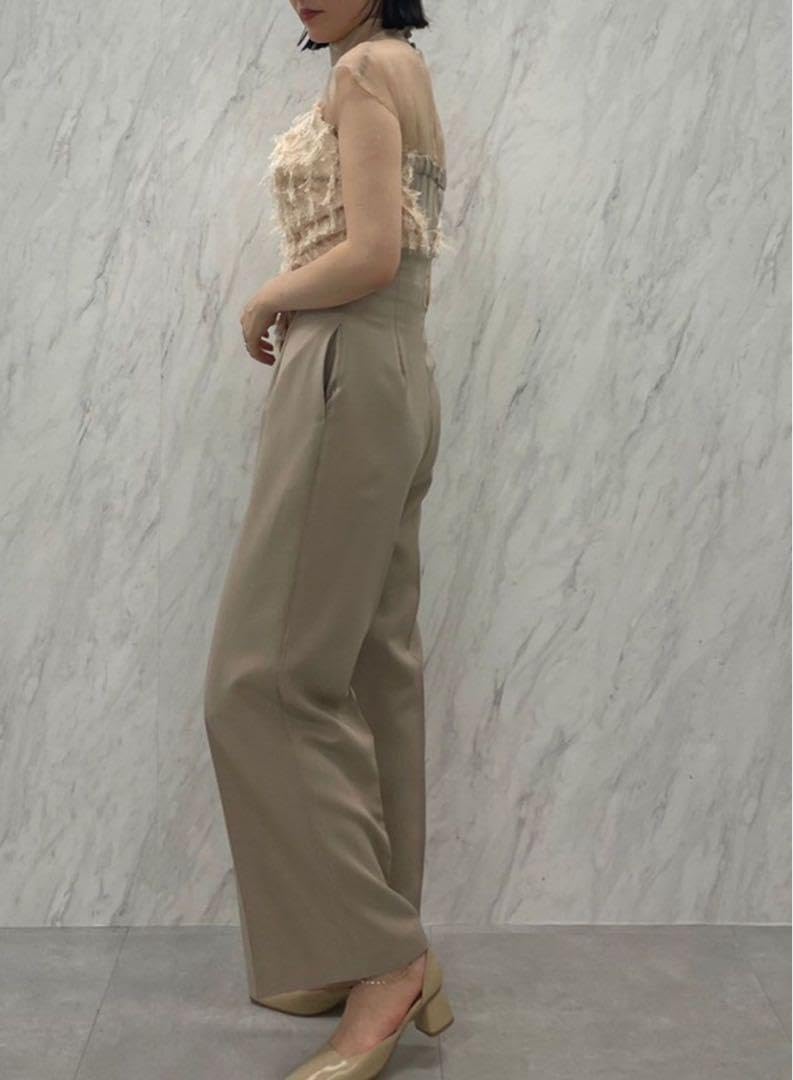 パンツドレス　ラグナムーン　カットジャガードベアパンツドレス ブラック　Sサイズ LADYカットジャガードベアパンツドレス｜ラグナムーン