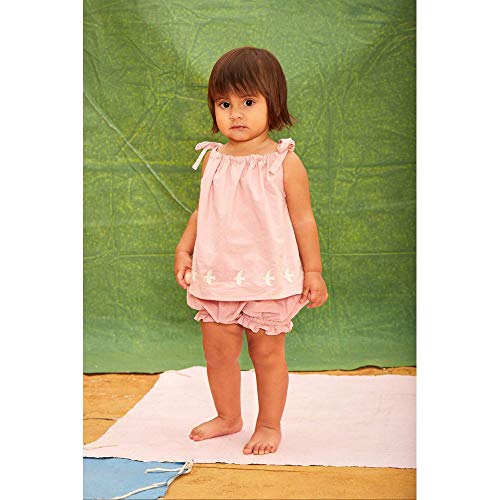 Conjunto Bb Passaros Bordado Rosa Petala - M