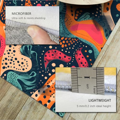 Tapis de salon 160x230cm rectangulaire lavable à poils bas Bohemi